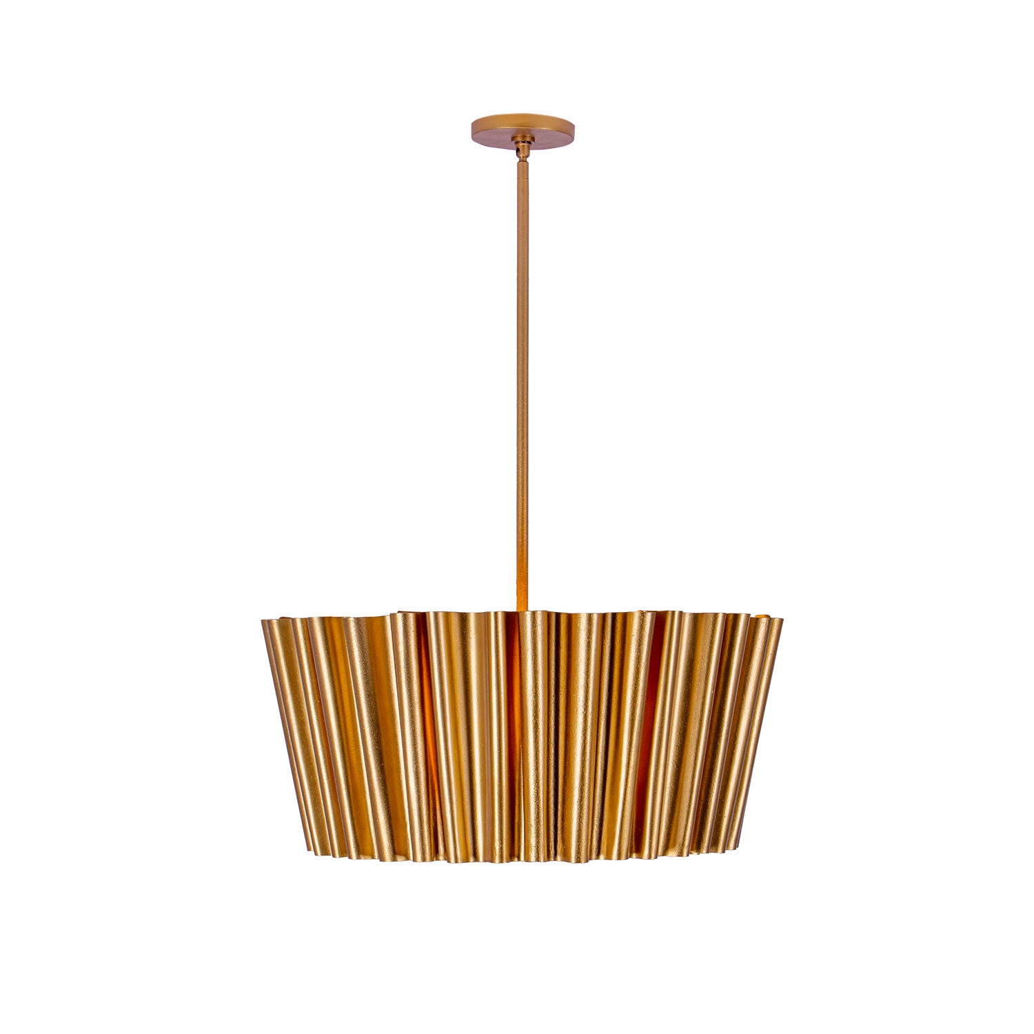 19.5'' Ripple 6 Light Bright Gold Chandelier