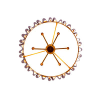 19.5'' Ripple 6 Light Bright Gold Chandelier