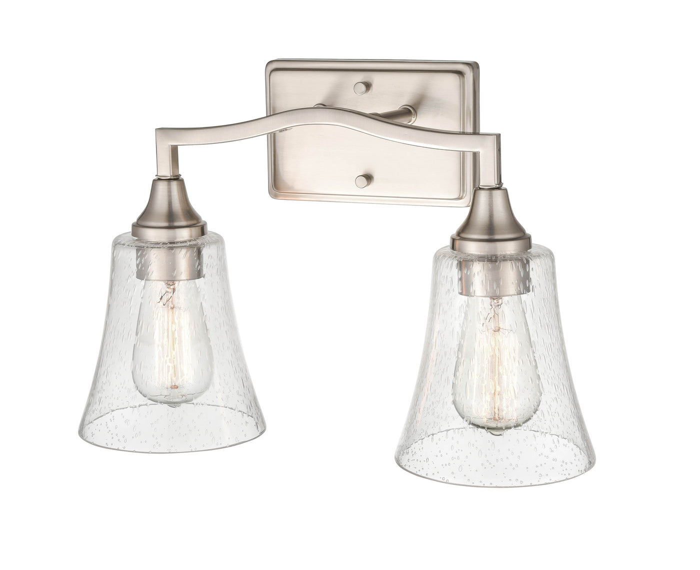 15.75'' Caily Brushed Nickel 2 Light Bath Vanity