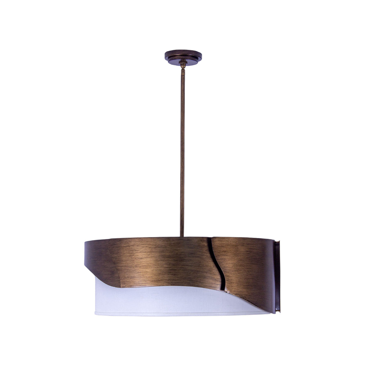 11'' Midway 6 Light Brushed Gold Chandelier