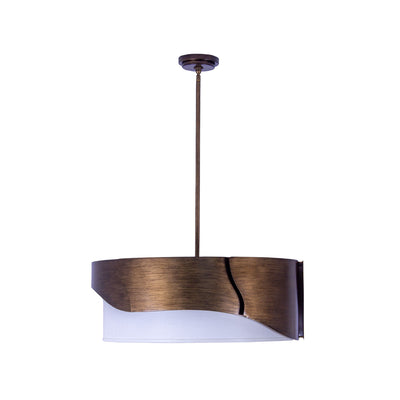 11'' Midway 6 Light Brushed Gold Chandelier