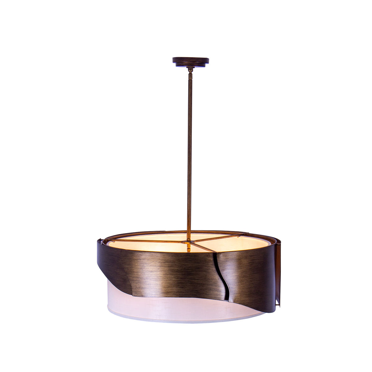 11'' Midway 6 Light Brushed Gold Chandelier