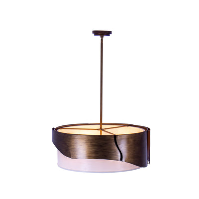 11'' Midway 6 Light Brushed Gold Chandelier
