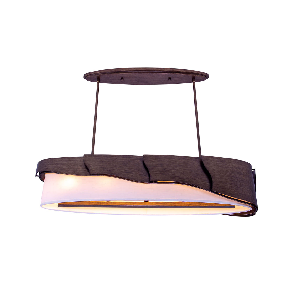 10.5'' Midway 6 Light Brushed Gold Linear Pendant