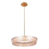 5'' Geo 1 Light Oxidized Gold Leaf Pendant