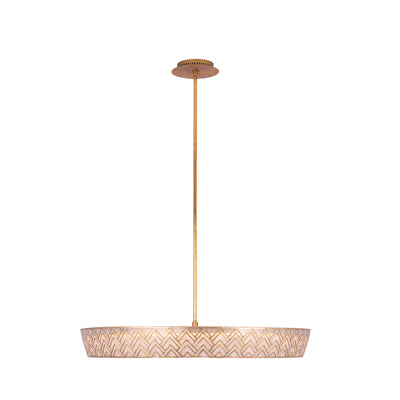 5'' Geo 1 Light Oxidized Gold Leaf Chandelier
