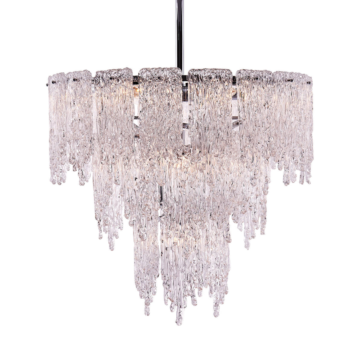 28'' Gisel 10 Light Polished Chrome Tiered Chandelier