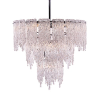 28'' Gisel 10 Light Polished Chrome Tiered Chandelier