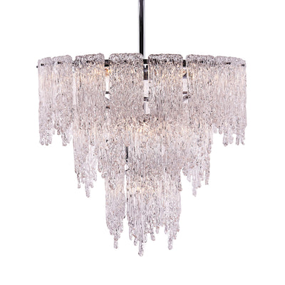 28'' Gisel 10 Light Polished Chrome Tiered Chandelier