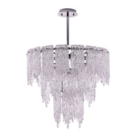 28'' Gisel 10 Light Polished Chrome Tiered Chandelier