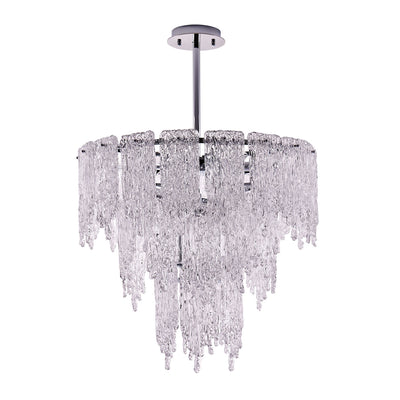 28'' Gisel 10 Light Polished Chrome Tiered Chandelier