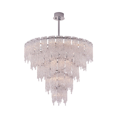 42'' Gisel 22 Light Polished Chrome Tiered Chandelier