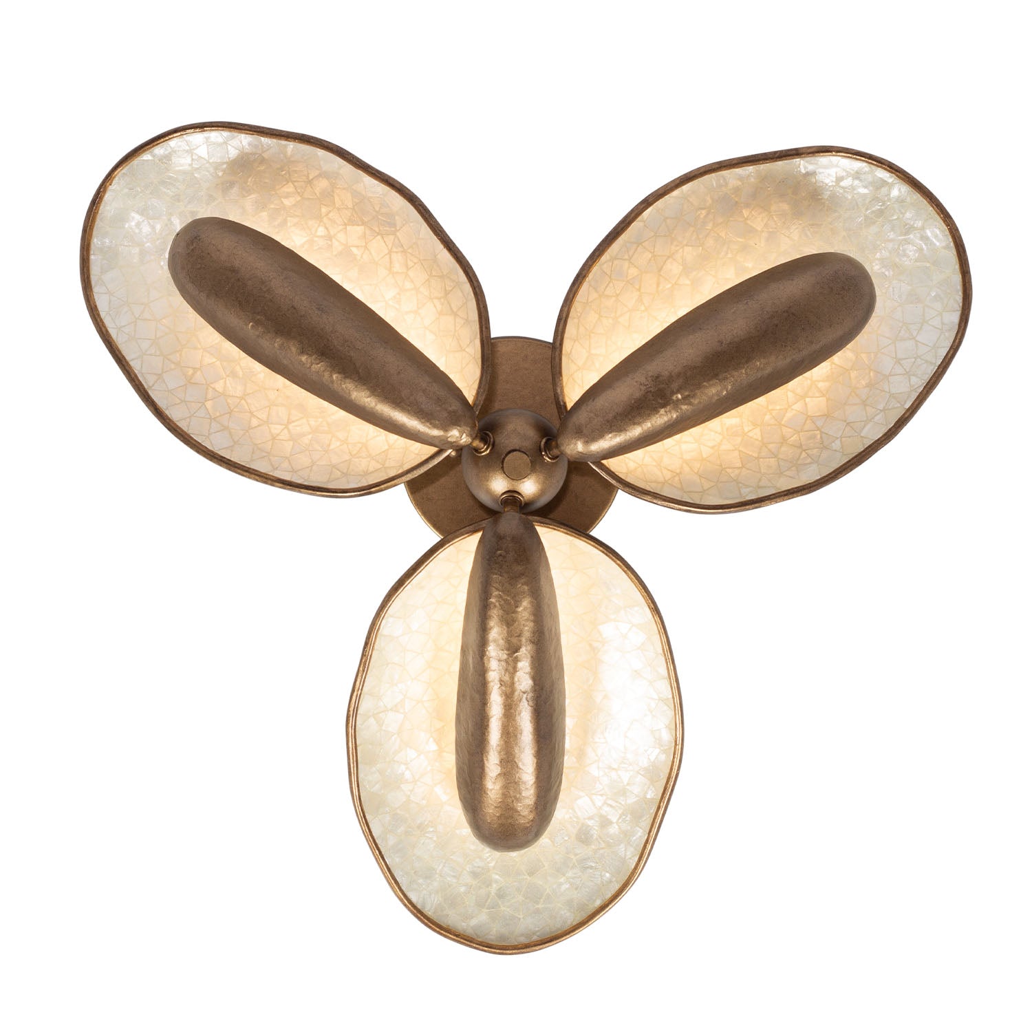 6'' Spat 3 Light Pearlized Antique Brass Flush Mount