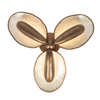 6'' Spat 3 Light Pearlized Antique Brass Flush Mount