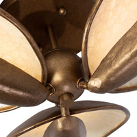 6'' Spat 3 Light Pearlized Antique Brass Flush Mount