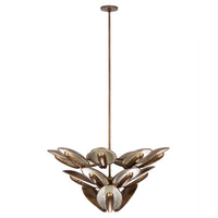 22'' Spat 1 Light Pearlized Antique Brass Tiered Chandelier