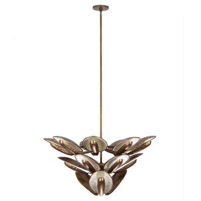 22'' Spat 1 Light Pearlized Antique Brass Tiered Chandelier