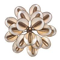 22'' Spat 1 Light Pearlized Antique Brass Tiered Chandelier