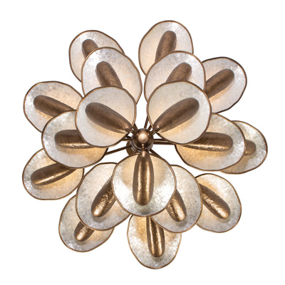 22'' Spat 1 Light Pearlized Antique Brass Tiered Chandelier