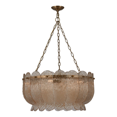 14'' Camellia 6 Light Winter Brass Chandelier