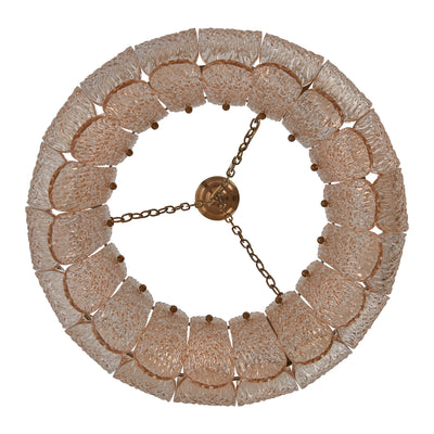 14'' Camellia 6 Light Winter Brass Chandelier