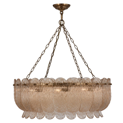 14'' Camellia 10 Light Winter Brass Chandelier