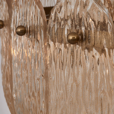 14'' Camellia 10 Light Winter Brass Chandelier