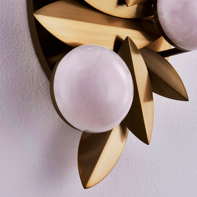 9'' Blush 3 Light Winter Brass Wall Sconce