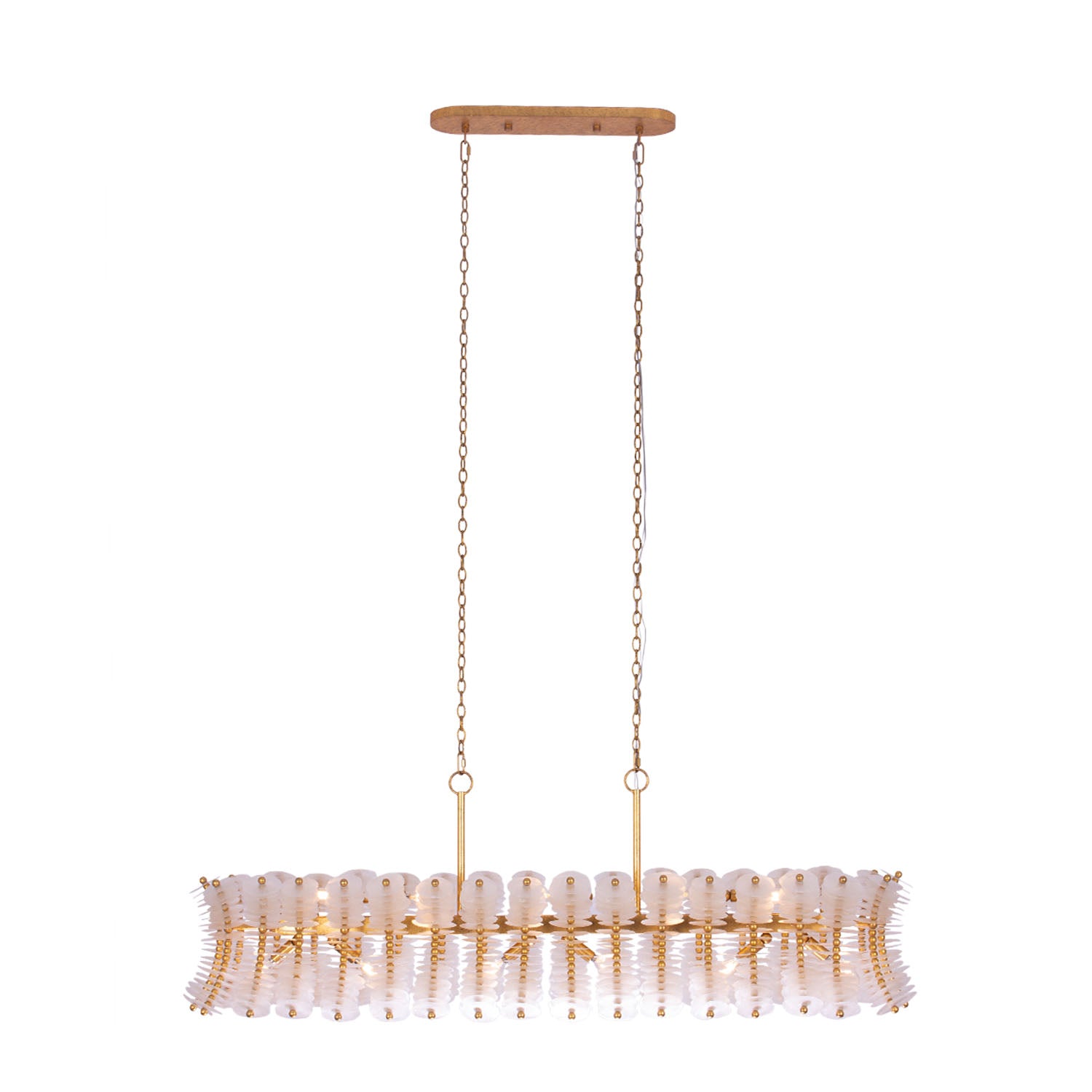 20'' Gossamer 12 Light Oxidized Gold Leaf Linear Pendant