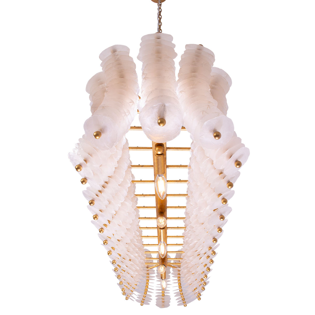 20'' Gossamer 12 Light Oxidized Gold Leaf Linear Pendant
