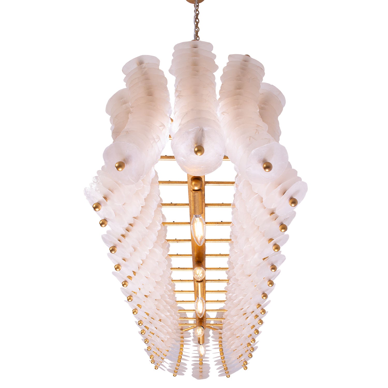 20'' Gossamer 12 Light Oxidized Gold Leaf Linear Pendant
