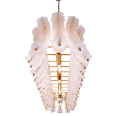 20'' Gossamer 12 Light Oxidized Gold Leaf Linear Pendant