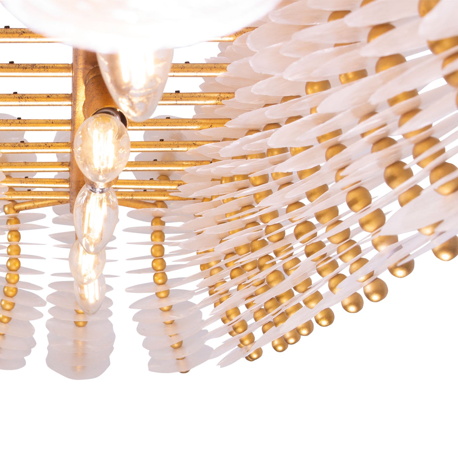 20'' Gossamer 12 Light Oxidized Gold Leaf Linear Pendant