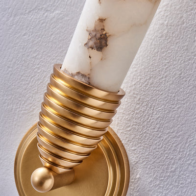 5'' Gypsum 1 Light True Brass Wall Sconce