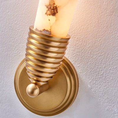 5'' Gypsum 1 Light True Brass Wall Sconce