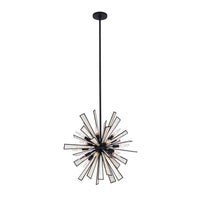 24'' Radiance 18 Light Matte Black Pendant