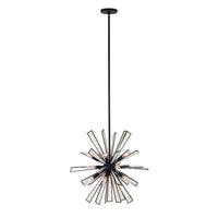 24'' Radiance 18 Light Matte Black Pendant