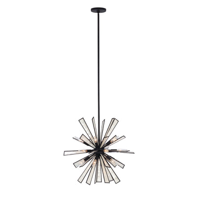 24'' Radiance 18 Light Matte Black Pendant