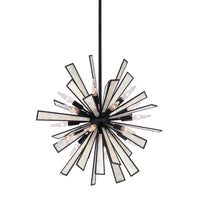 24'' Radiance 18 Light Matte Black Pendant