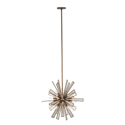 24'' Radiance 18 Light Pearlized Antique Brass Pendant