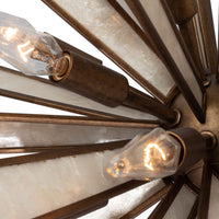 24'' Radiance 18 Light Pearlized Antique Brass Pendant