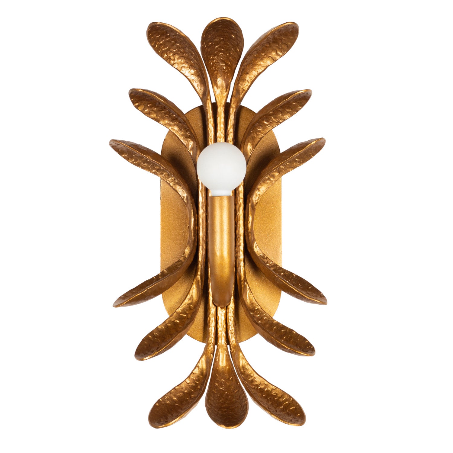 8.5'' Botanica 1 Light Warm Gold Wall Sconce