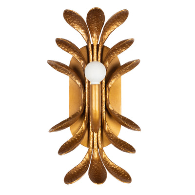 8.5'' Botanica 1 Light Warm Gold Wall Sconce