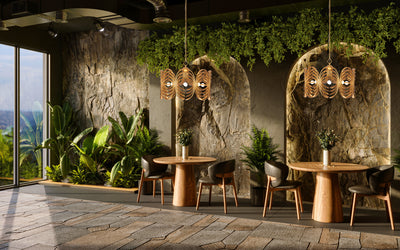 21'' Botanica 8 Light Warm Gold Chandelier