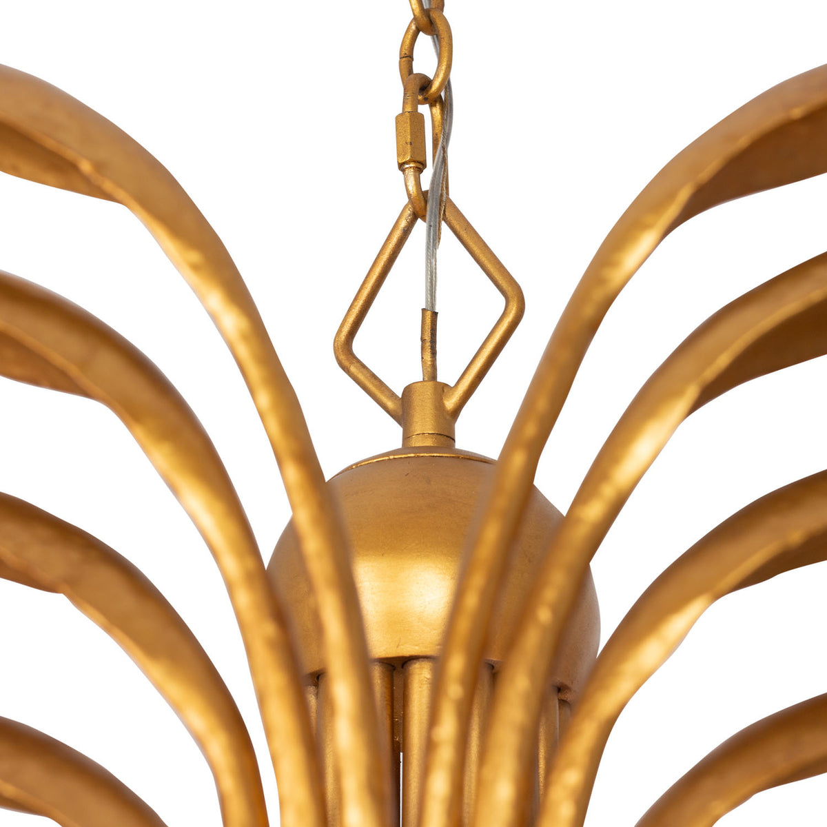 21'' Botanica 8 Light Warm Gold Chandelier