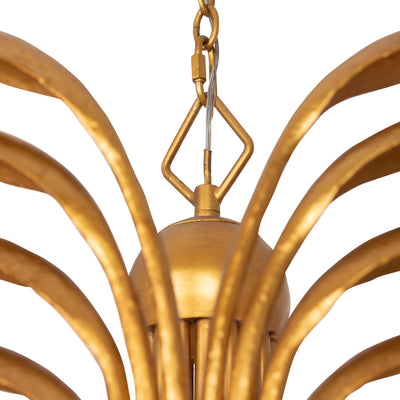21'' Botanica 8 Light Warm Gold Chandelier
