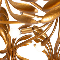21'' Botanica 8 Light Warm Gold Chandelier