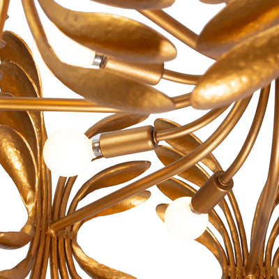 21'' Botanica 8 Light Warm Gold Chandelier