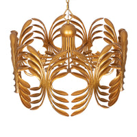 21'' Botanica 8 Light Warm Gold Chandelier