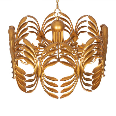 21'' Botanica 8 Light Warm Gold Chandelier